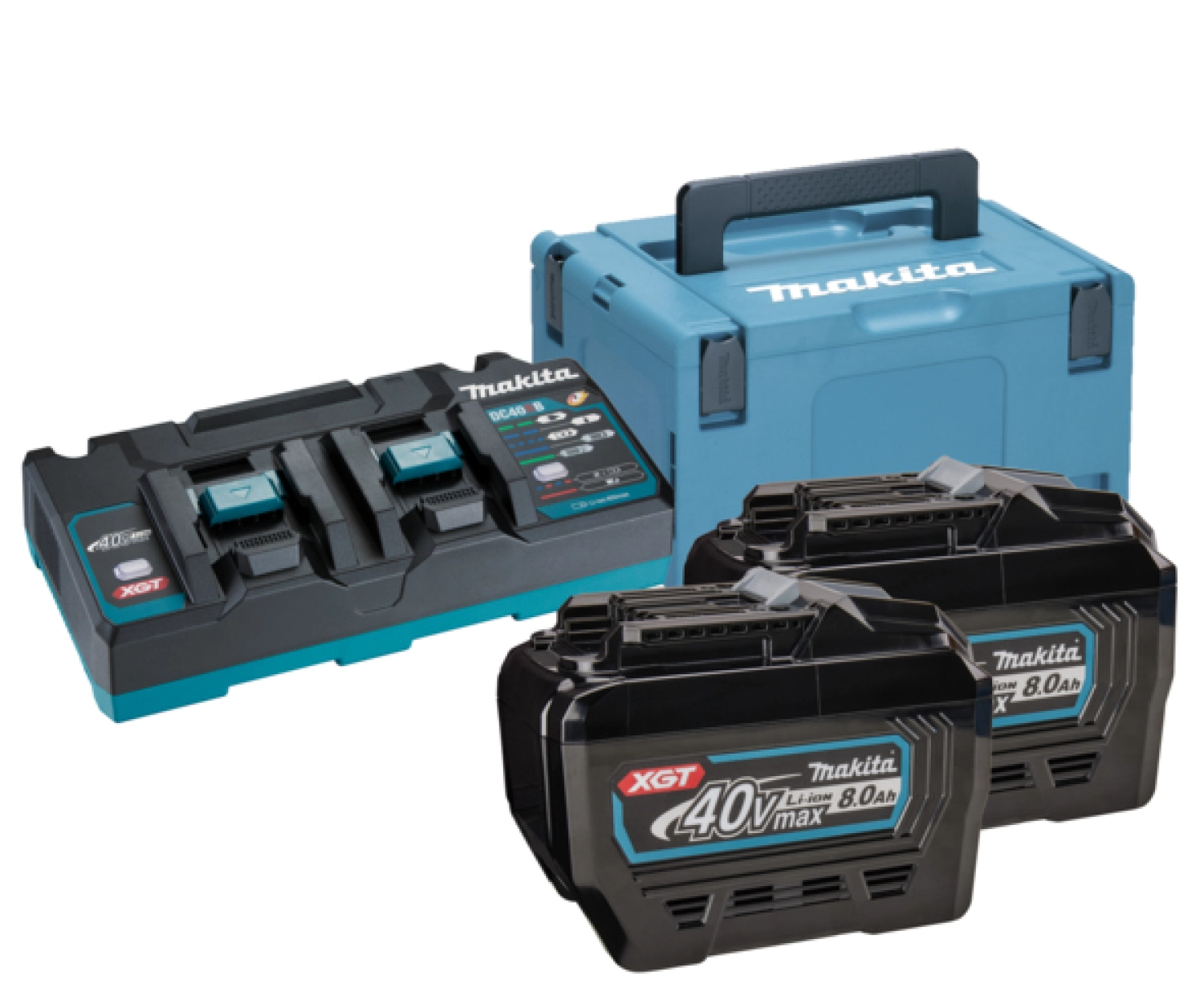 Makita 191Y97-1 40v XGT Li-ion accu starterset (2x 8.0Ah) + duolader in Mbox-image