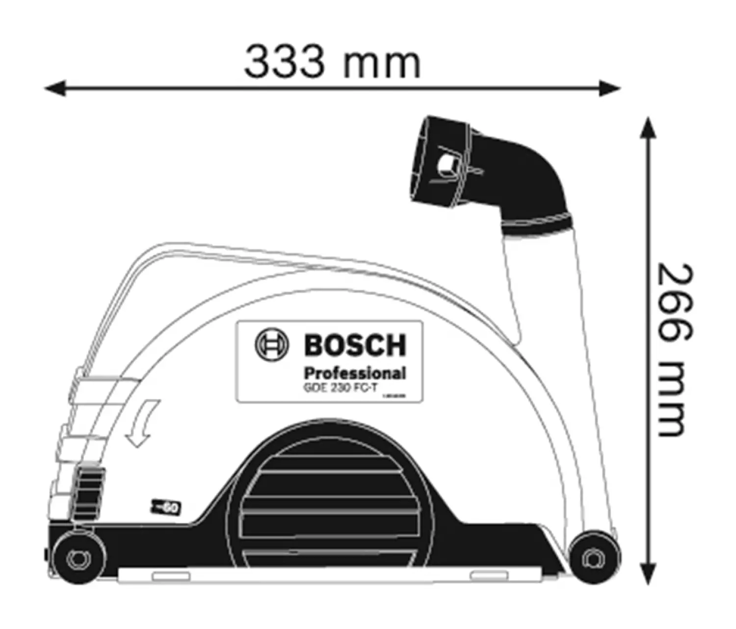 Bosch GDE 230 FC T stofkap voor haakse slijpers - 230mm - Toolless aansluiting-image
