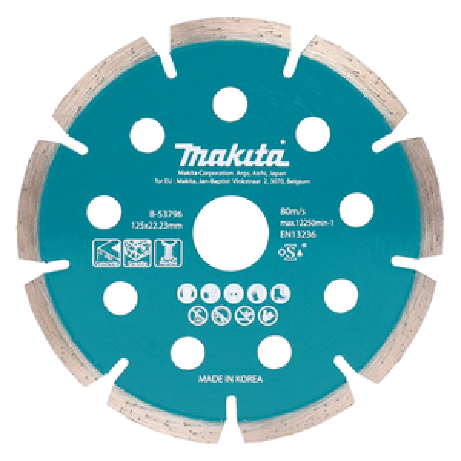 Disque Diamant Makita B -53796 - 125 x 1,6 x 22,23 mm - Béton-image