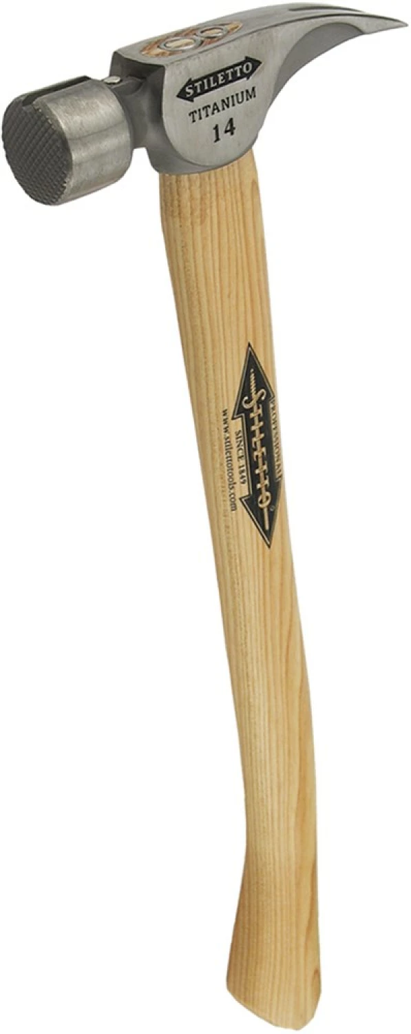 Milwaukee 4932352583 Ti14MC-H18 Marteau à griffes Stiletto Titanium - manche en bois - 397 grammes