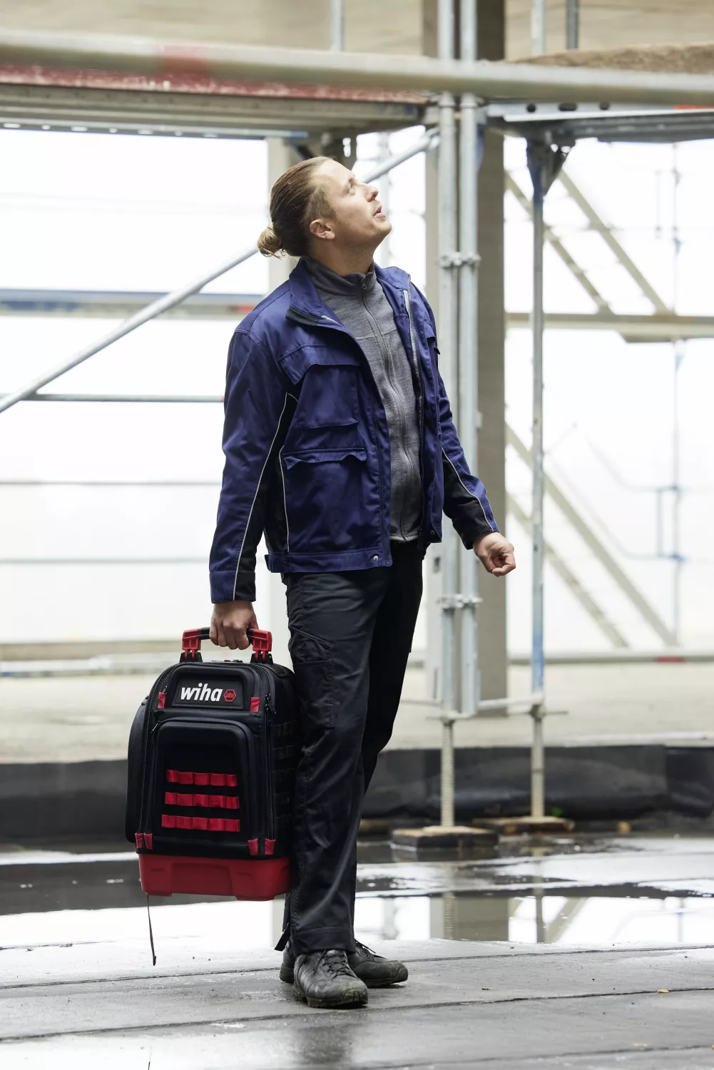 Wiha Sac à dos d'outils d'électricien 28 pièces Electric - 45528 + SB25517 détecteur de tension-image