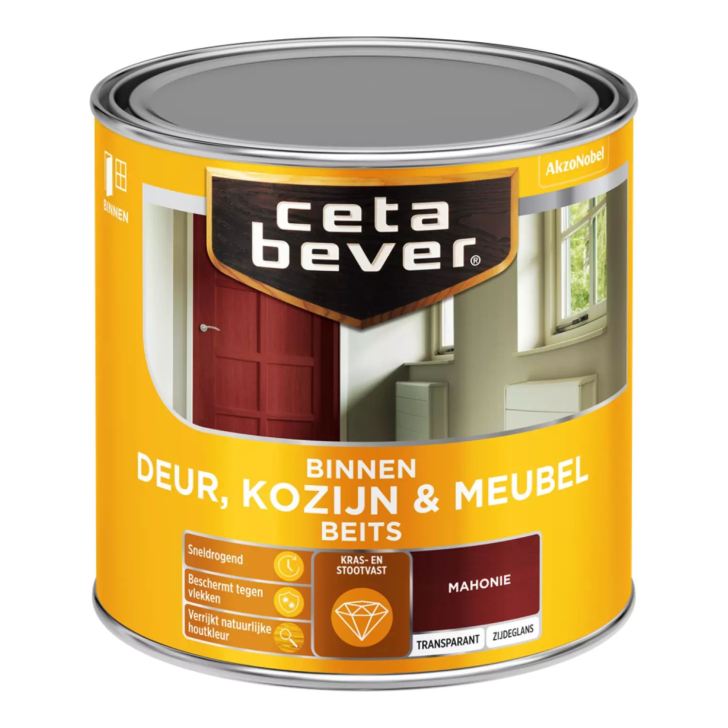 Cetabever Binnenbeits Deuren & Kozijnen Transparant Zijdeglans - Mahonie - 250ml-image