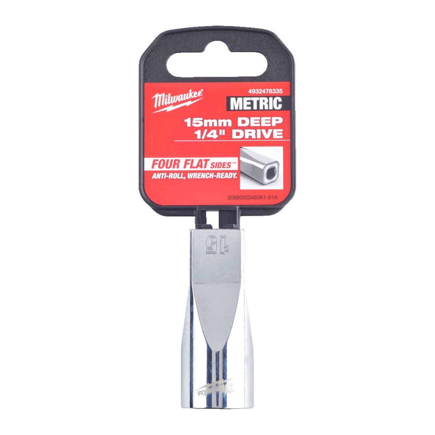 Milwaukee 4932478335 Dop - 1/4" FOUR FLAT™ - lang 15mm-image