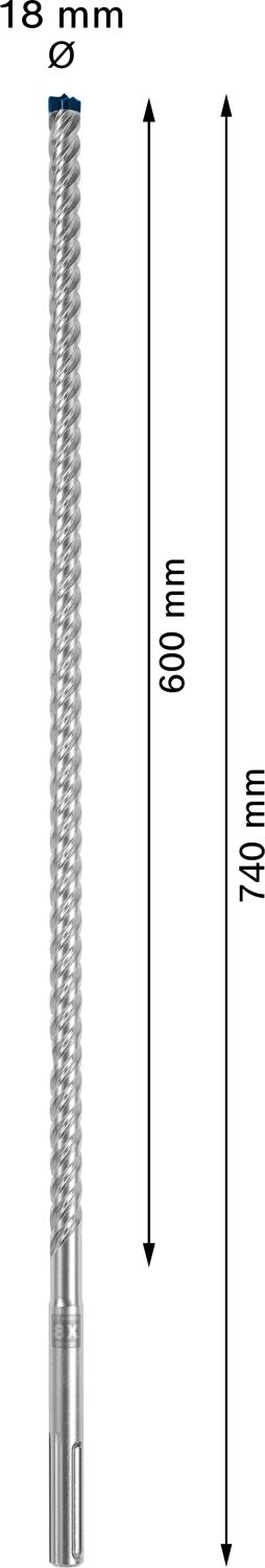 Bosch 2608900223 EXPERT Foret SDS Max-8X - 18x600x740mm-image