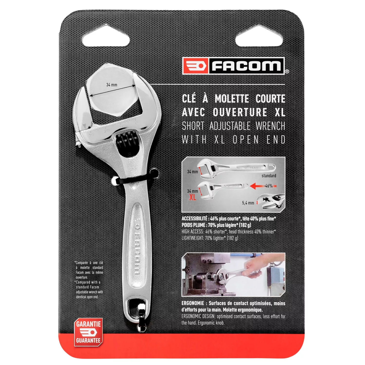 Facom 113AS.6CPB Clé à molette réglable - 33 mm - 160 mm