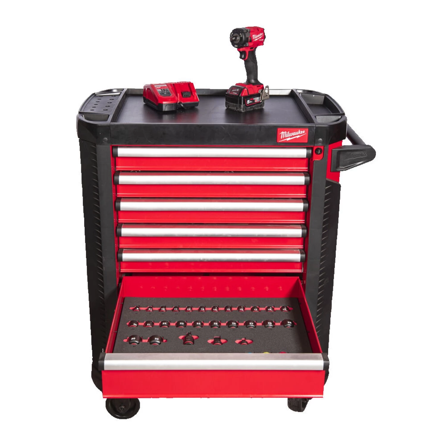 Milwaukee 4932493817 TOOLGUARD™ Stalen Gereedschapswagen gevuld - 245-delig - 7 laden - 30˝ / 78 cm-image