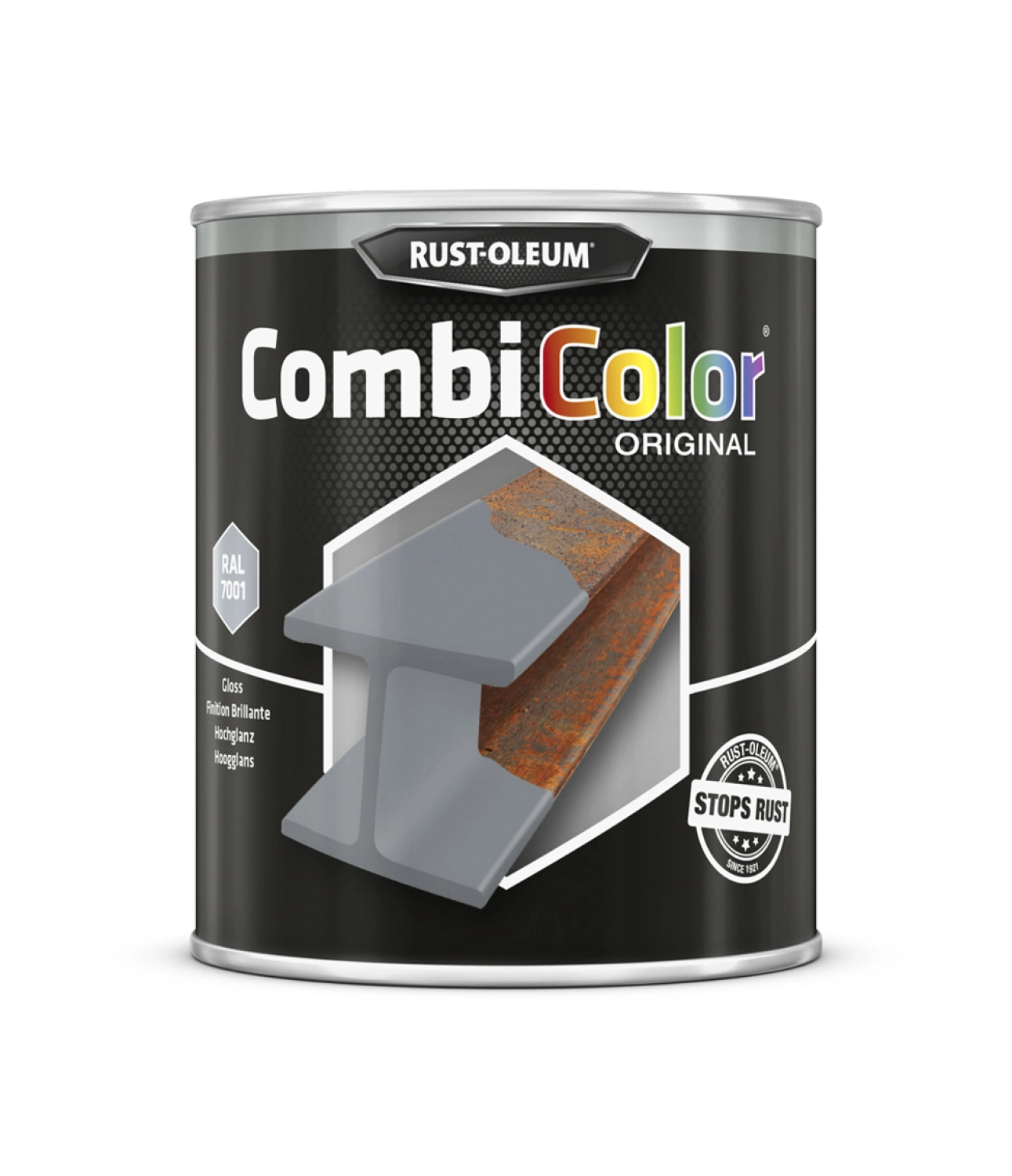 Combicolor Hoogglans Staal Grijs Ral 7001 - 2,5 Liter