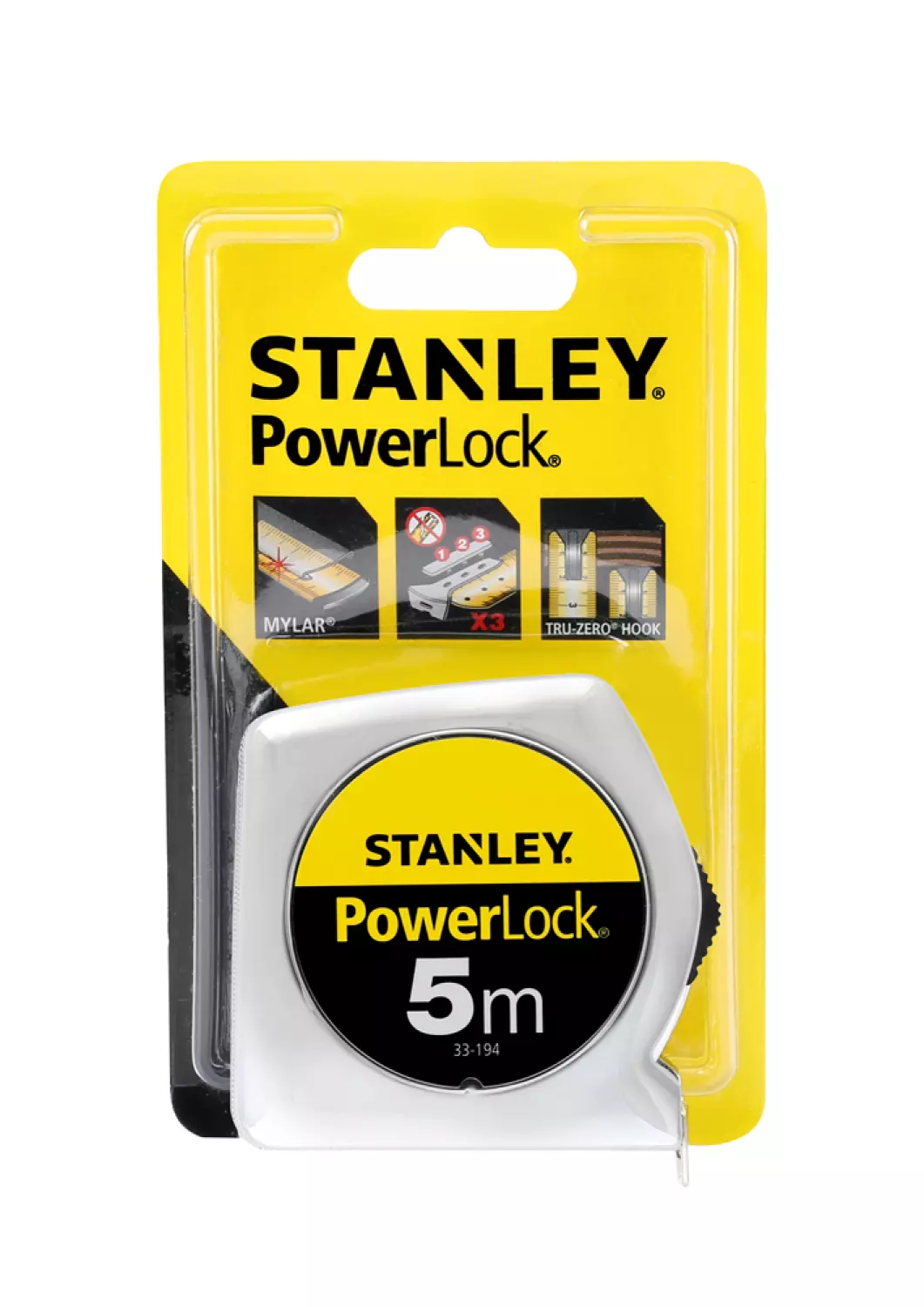 Stanley 0-33-194 Powerlock Rolmaat - 5m x 19mm-image