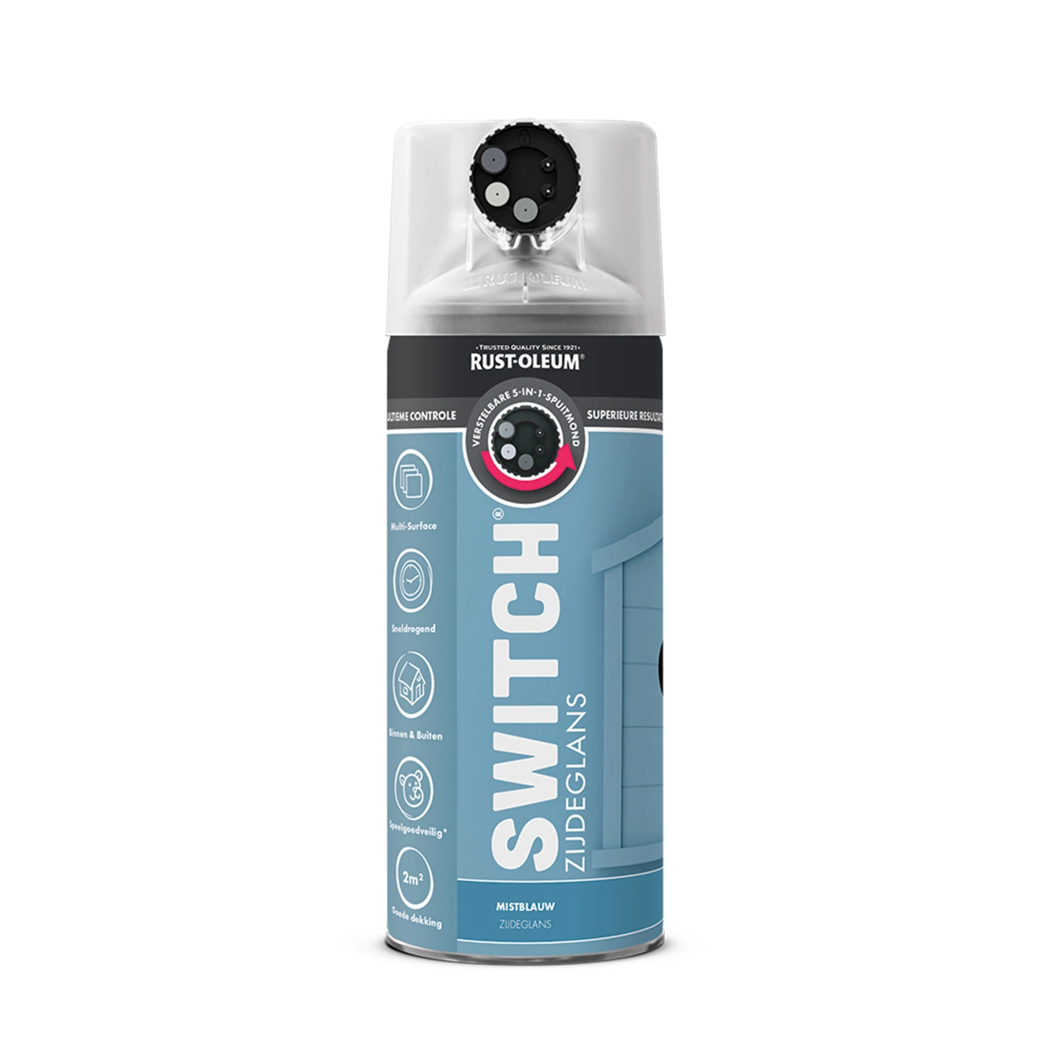 Rust-Oleum Switch Spuitlak - Zijdeglans Mistblauw - 400ml-image