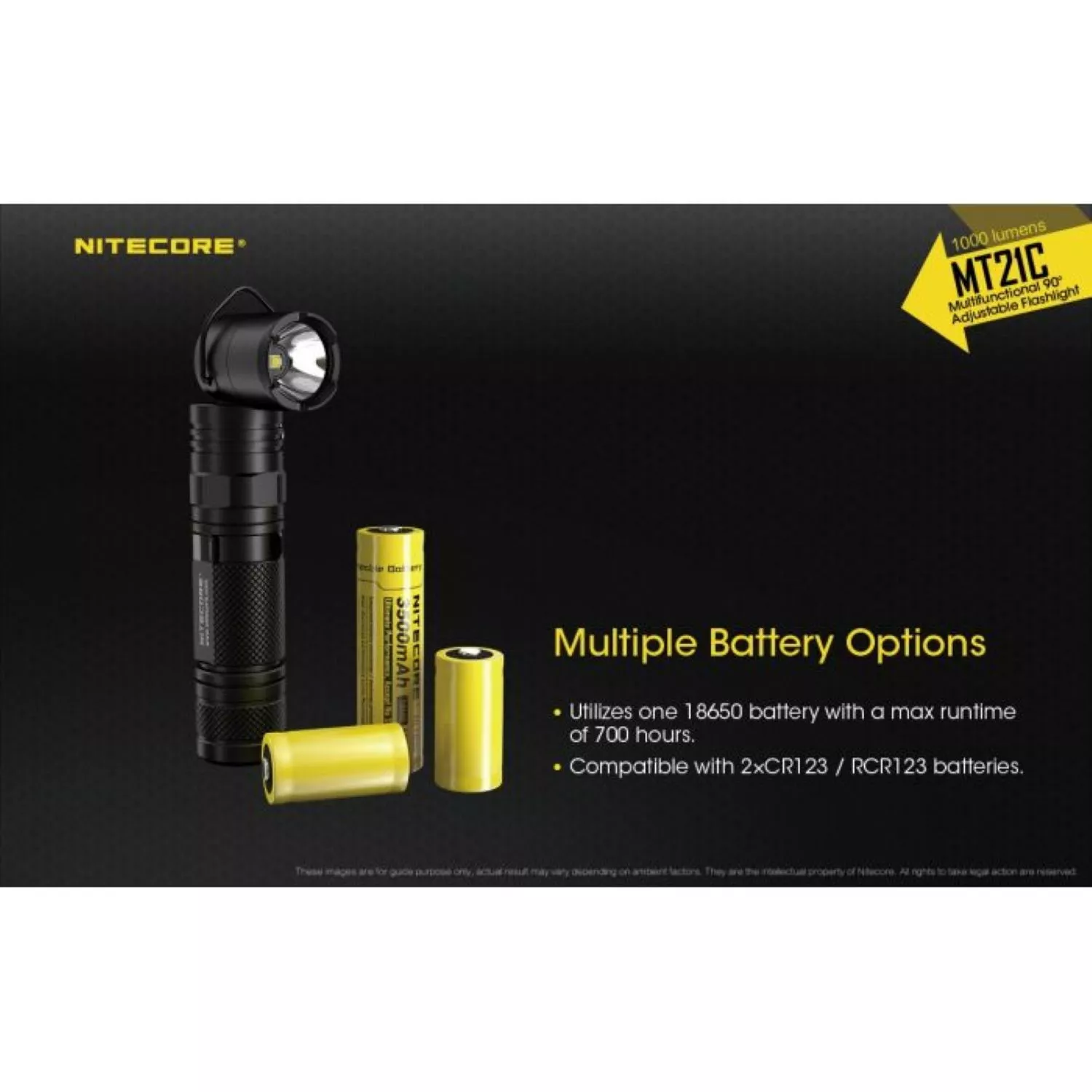Nitecore MT21C Zaklamp met verstelbare kop - 1000Lm-image
