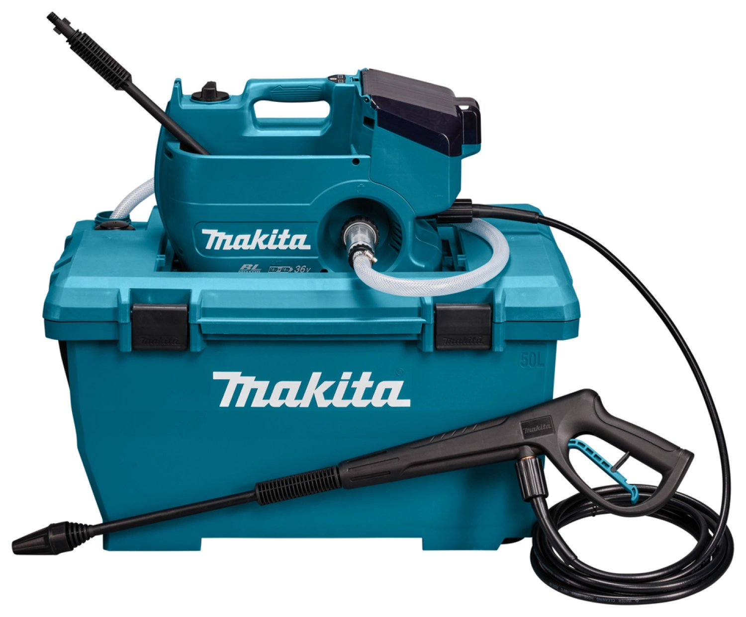 Makita DHW080ZK 2x18V Li-ion accu hogedrukreiniger body in koffer - 80 bar-image