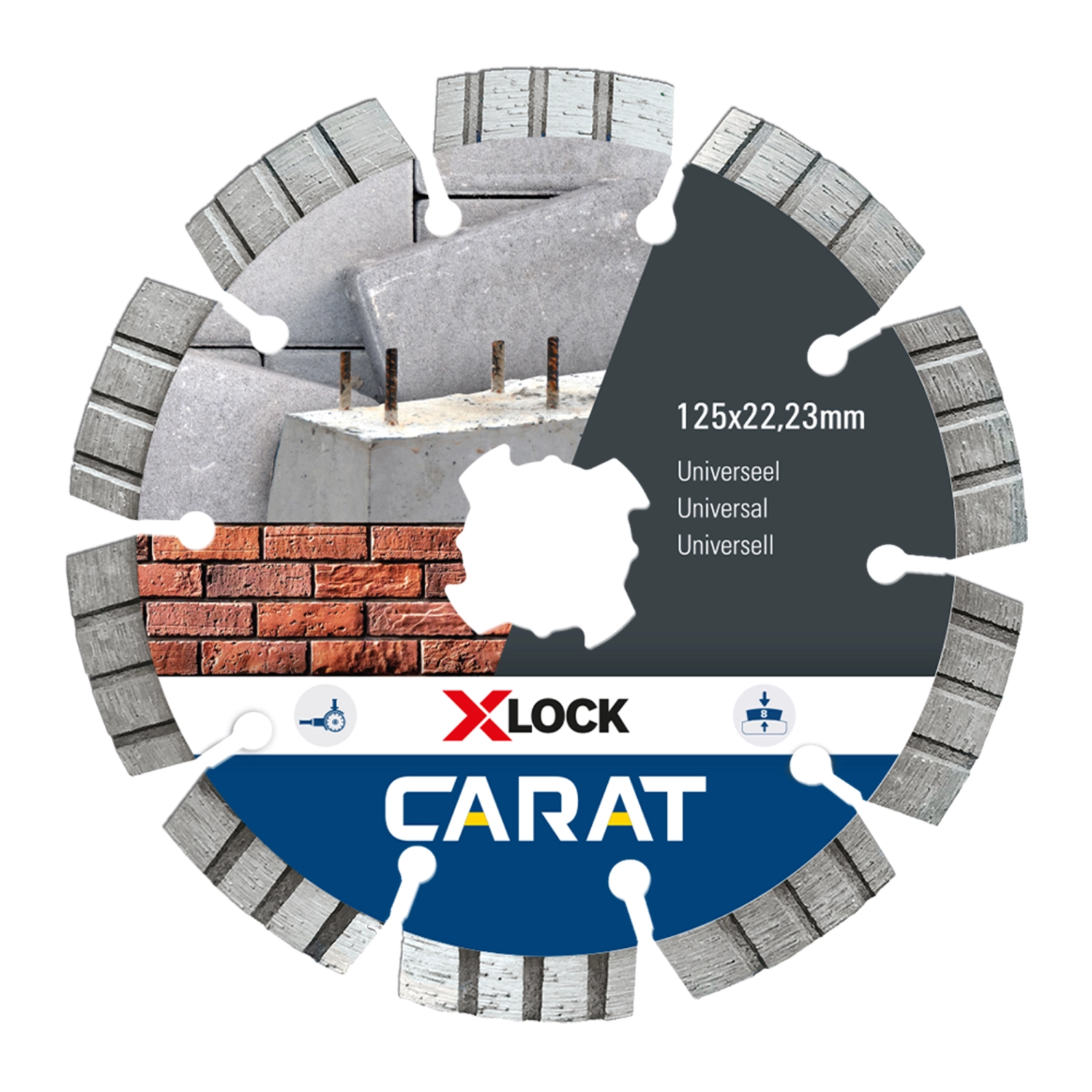 CARAT CUXLOCK125 Diamantzaag X-LOCK Universeel Ø125x22,23MM-image