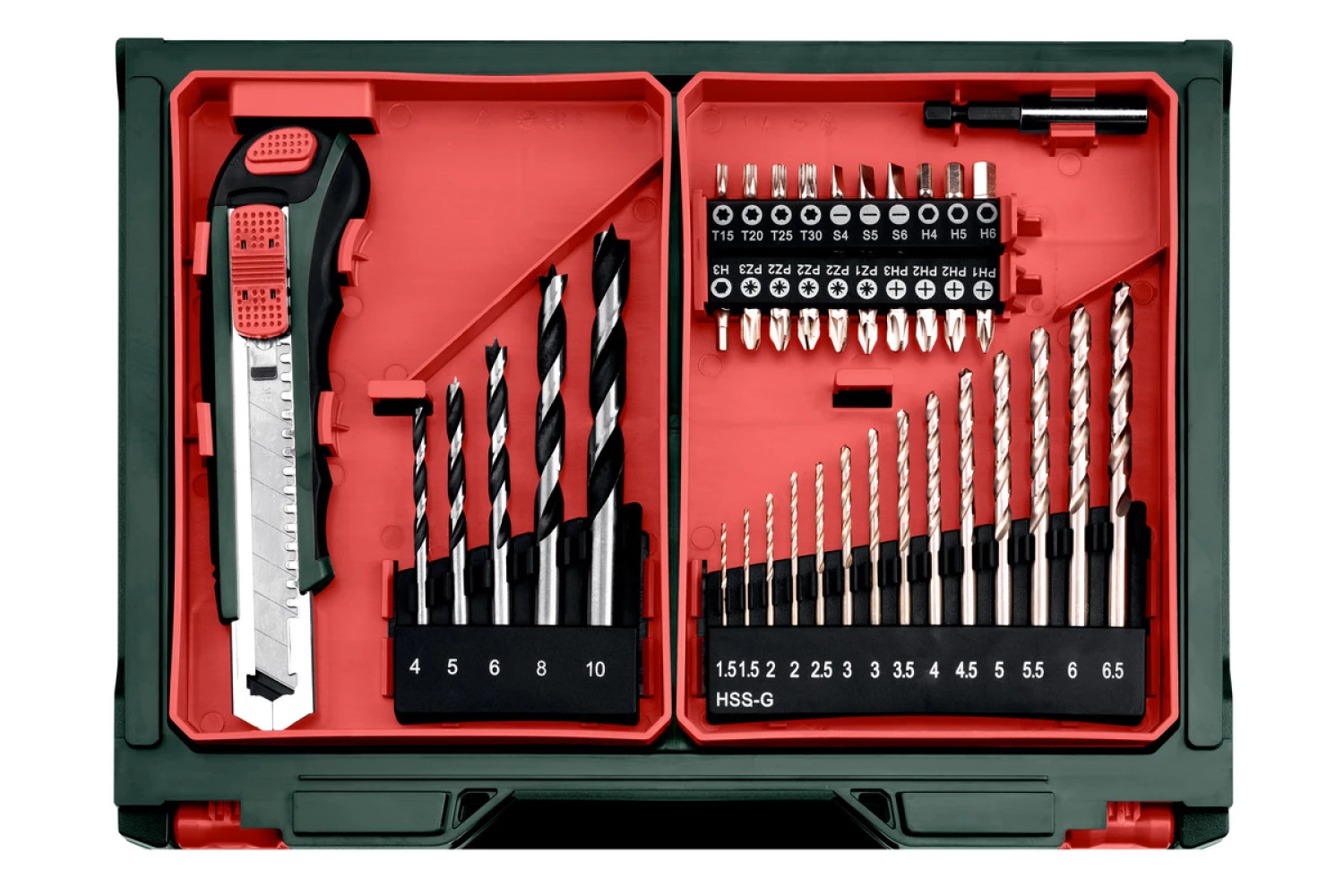 Metabo 600385710 12V Li-ion accu klopboor-schroefmachine Mobile workshop basic set (2x 2.0Ah accu) in koffer incl. 41-Delige accessoiresset-image