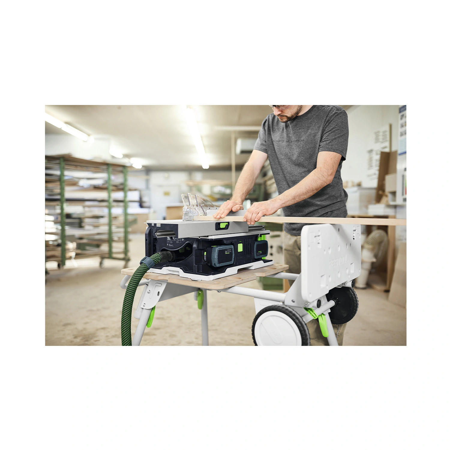 Festool CSC SYS 50 EBI-Basic 36V (2x18V) Scie circulaire sur table sans fil avec accessoires - 168 mm