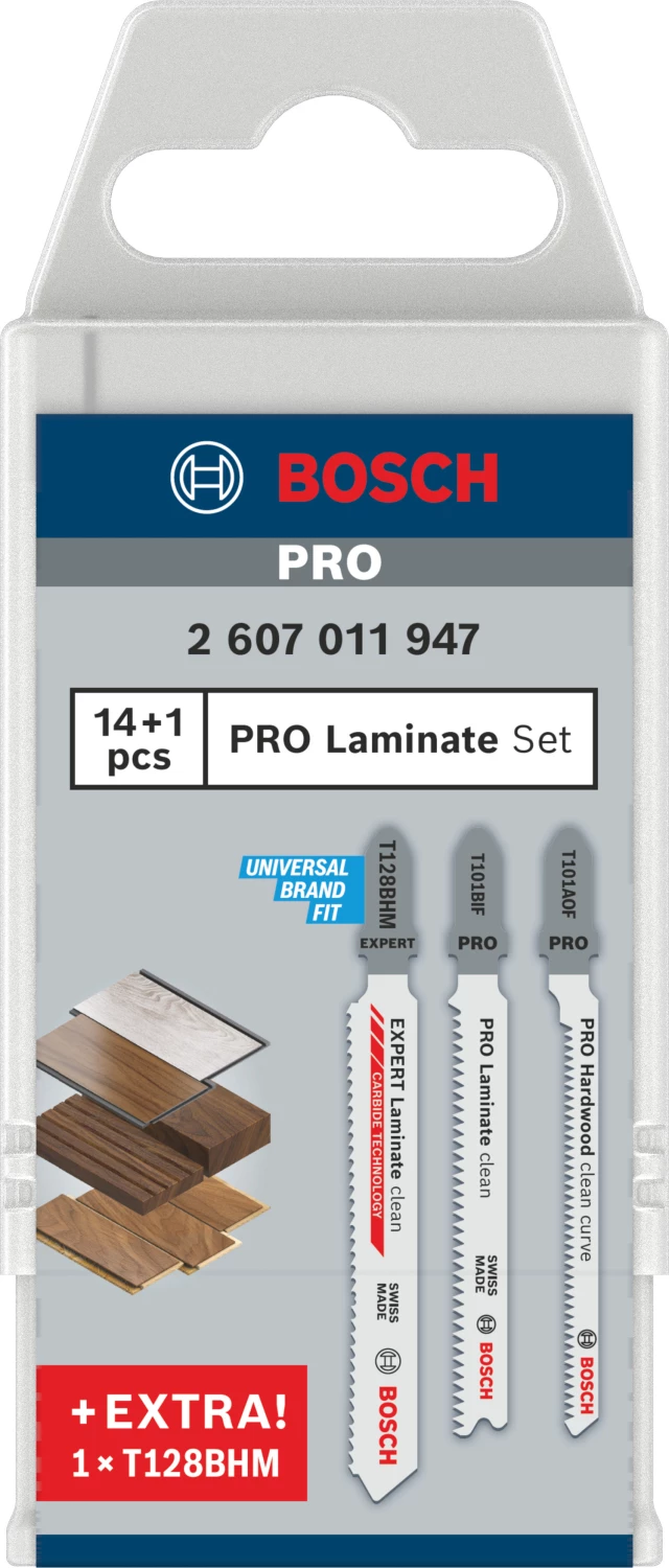 Bosch 2607011947 PRO jeu de lames de scie sauteuse pour stratifié (3 pièces)-image