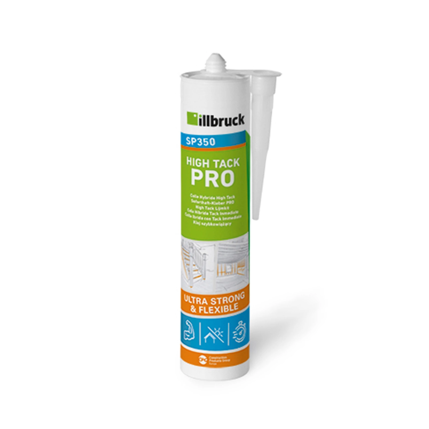 Illbruck SP350 Colle de montage à forte adhérence - Tube - 310 ml - noir-image
