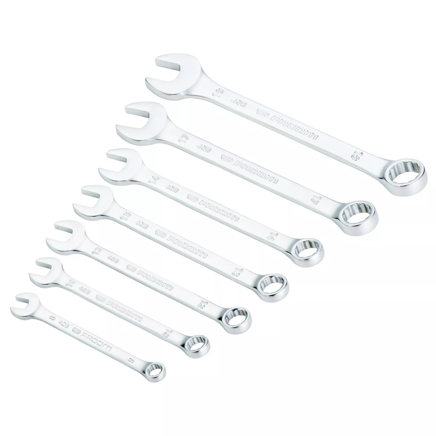 Facom 40B.JP7PB set de 7 clés mixtes en support - 8-19mm