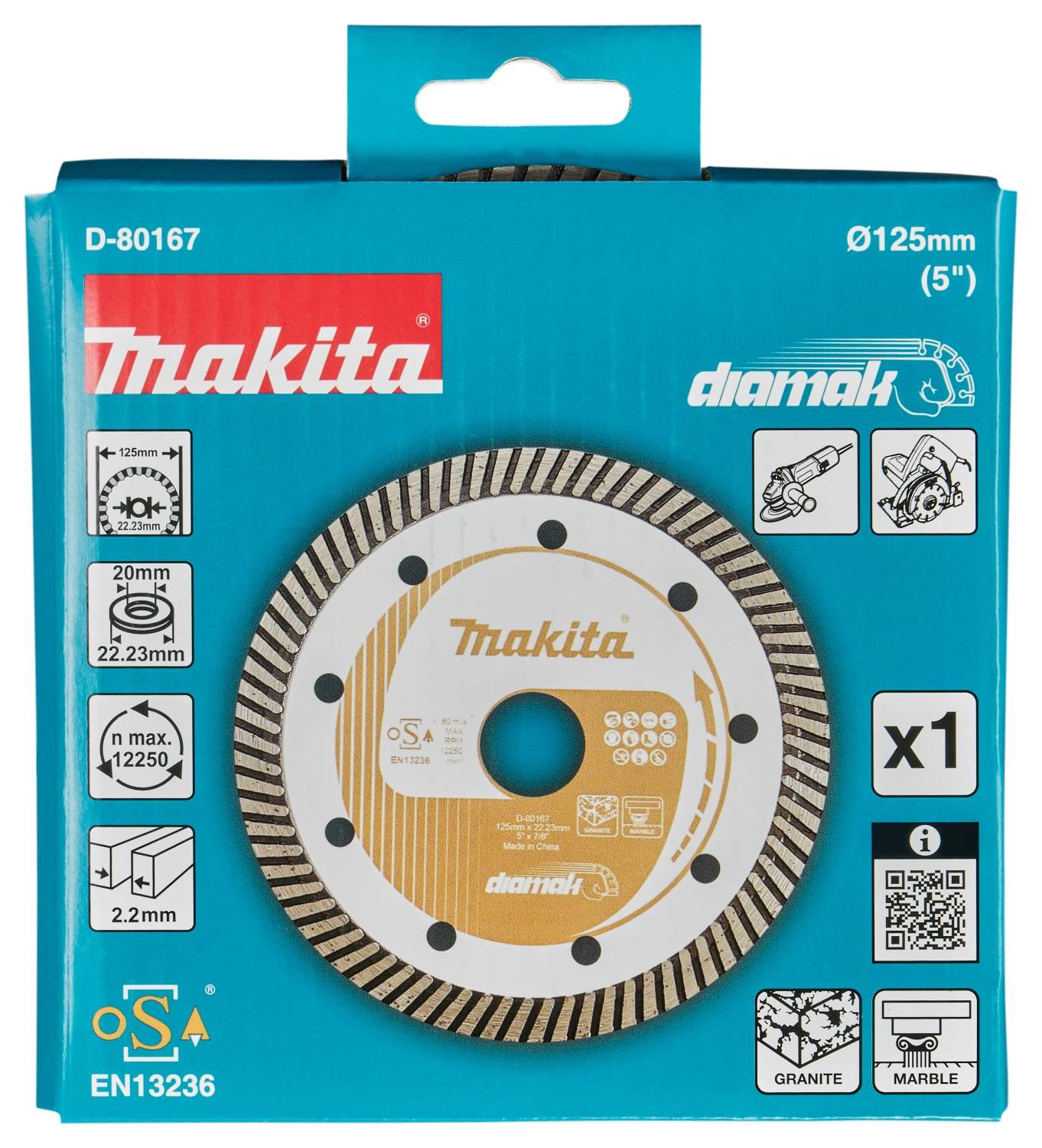 Makita D-80167 Diamantschijf - 125 mm - 22,23 mm-image
