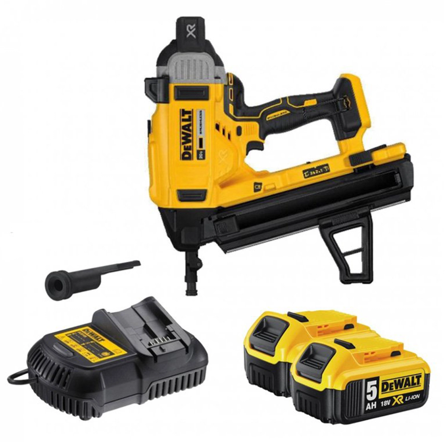 DeWALT DCN890P2 Cloueur béton et acier à batteries 18V Li-Ion (2x batterie 5.0Ah) dans coffret-image