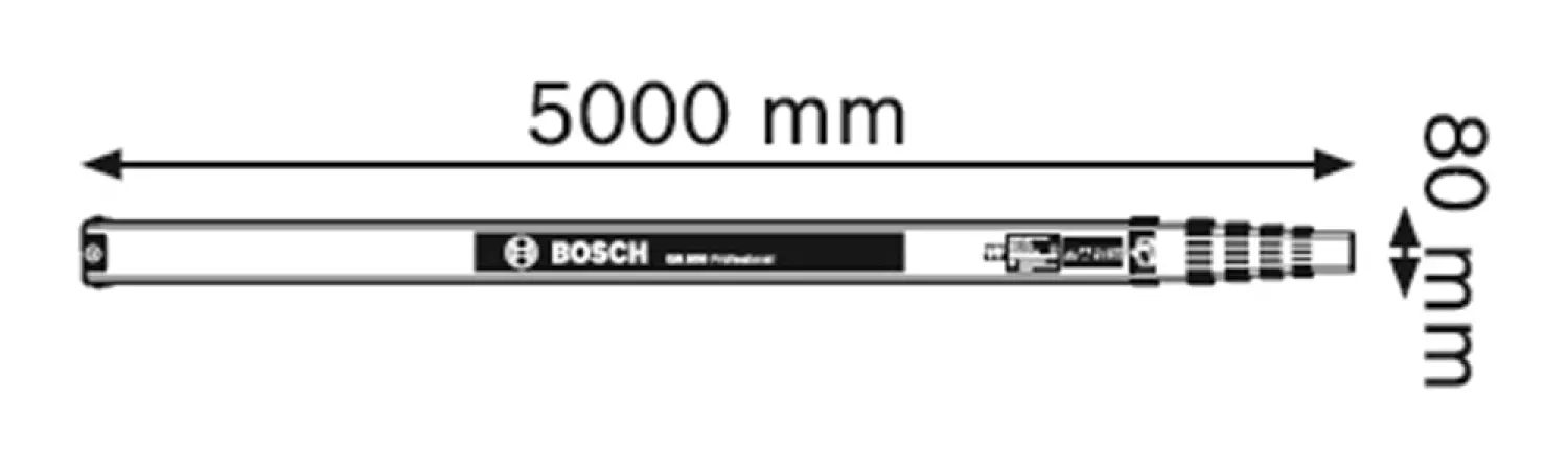 Bosch GR 500 Règle télescopique - 5000mm-image