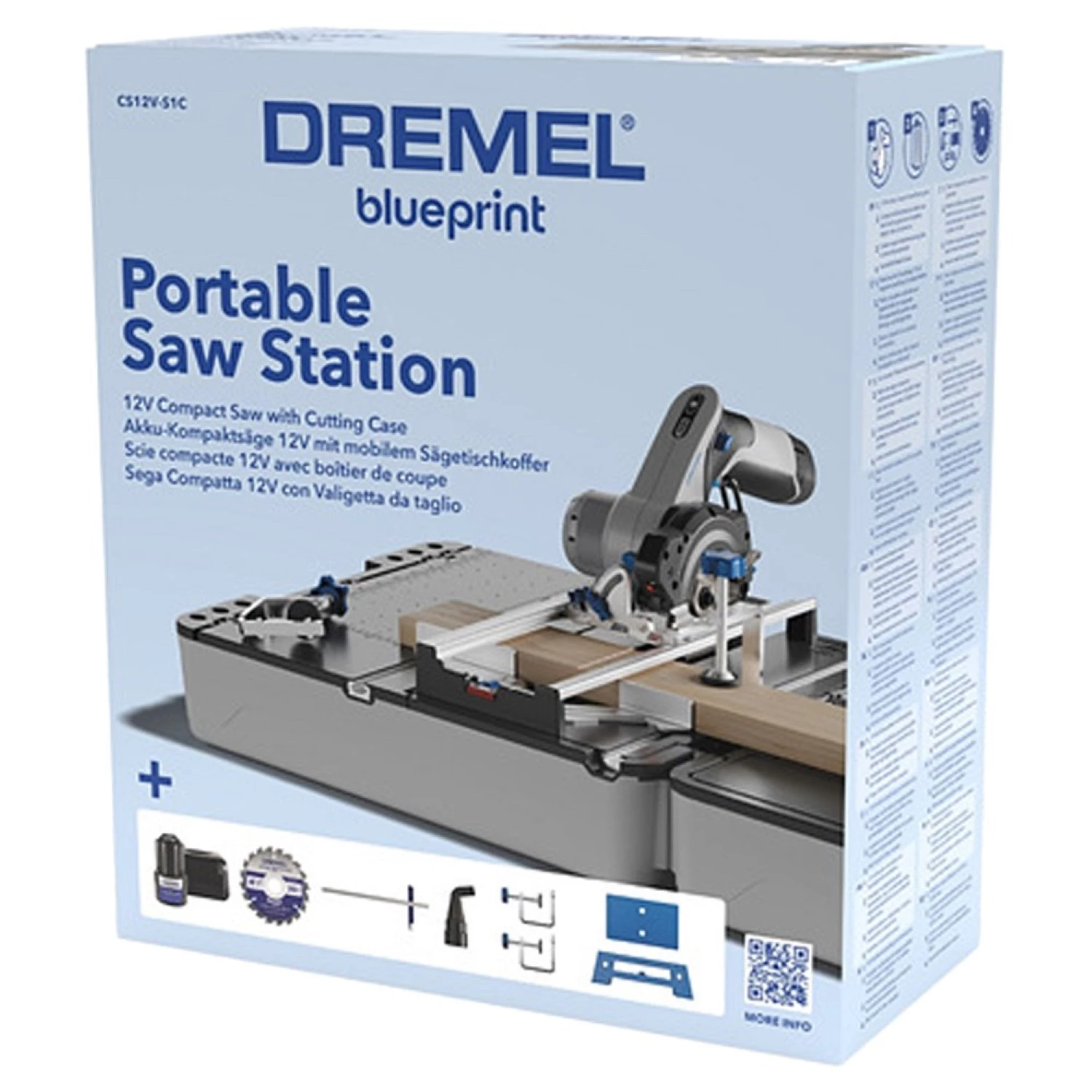 Dremel CS12V-SC1 12 V batterie Blueprint station de sciage portable (1x 2,0 Ah) dans un coffret-image