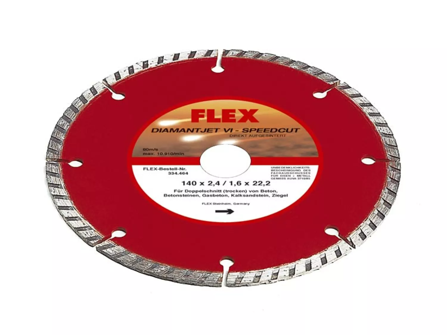 Flex 334.464 Diamantdoorslijpschijf voor MS1706FR Muurfrees - 140 x 22,23mm - beton - steen-image