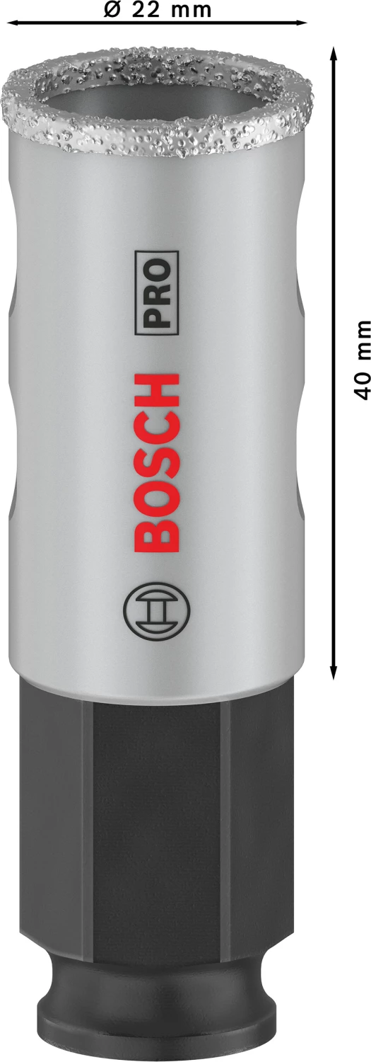 Scie-cloche diamantée pour carrelage Bosch 2608901554 PRO Tile PC Plus - 22 mm-image