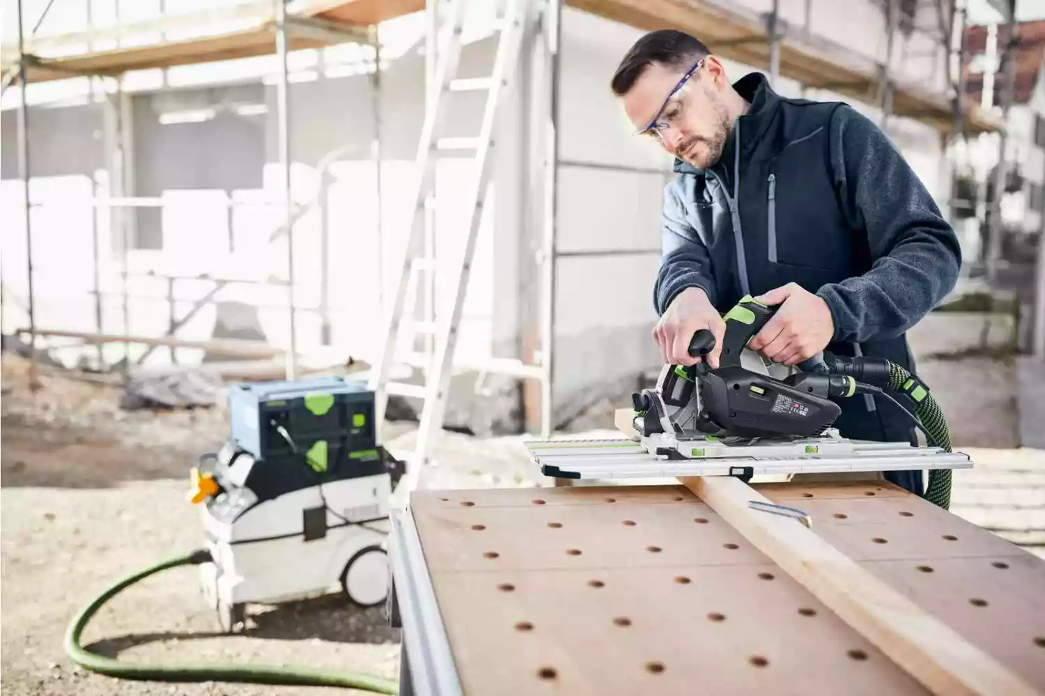 Festool TS 60 KEBQ-Plus-FS Invalcirkelzaag in Systainer - 1500W - 168mm - met geleiderail-image