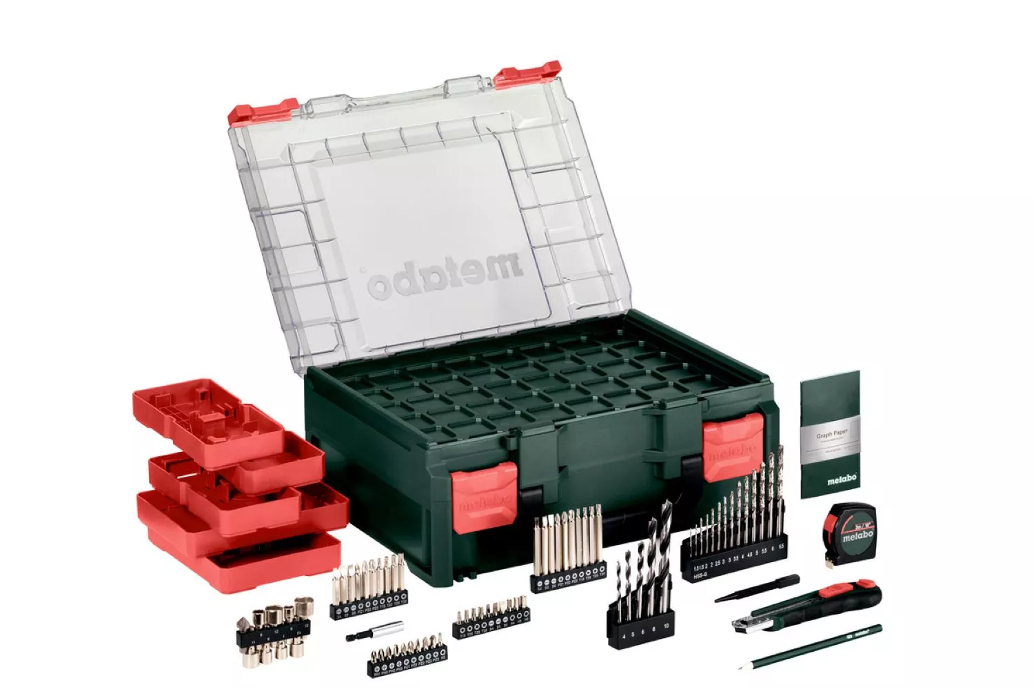 Metabo BS 18 L 18V Li-ion Atelier mobile perceuse-visseuse avec batterie (2x 2.0Ah batterie) dans une mallette incl. set d'accessoires de 74 pièces-image