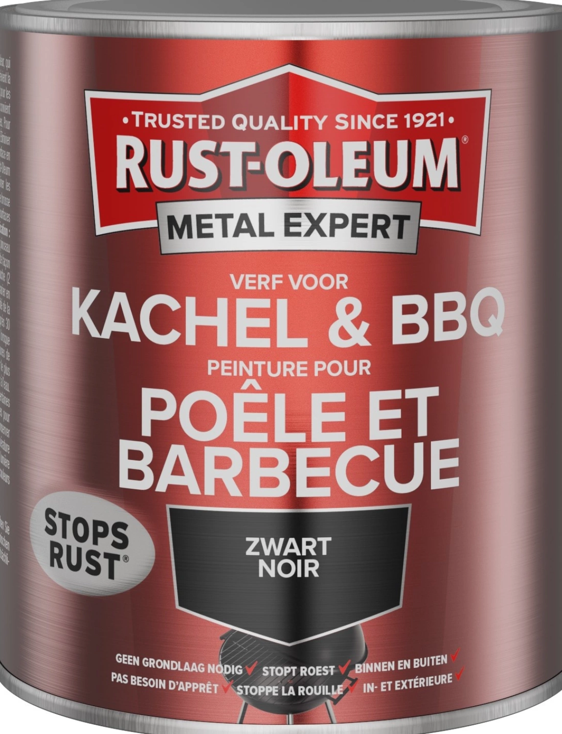 Rust-Oleum Kachel & Bbq Verf - RAL 9005 zwart - 0,75L-image