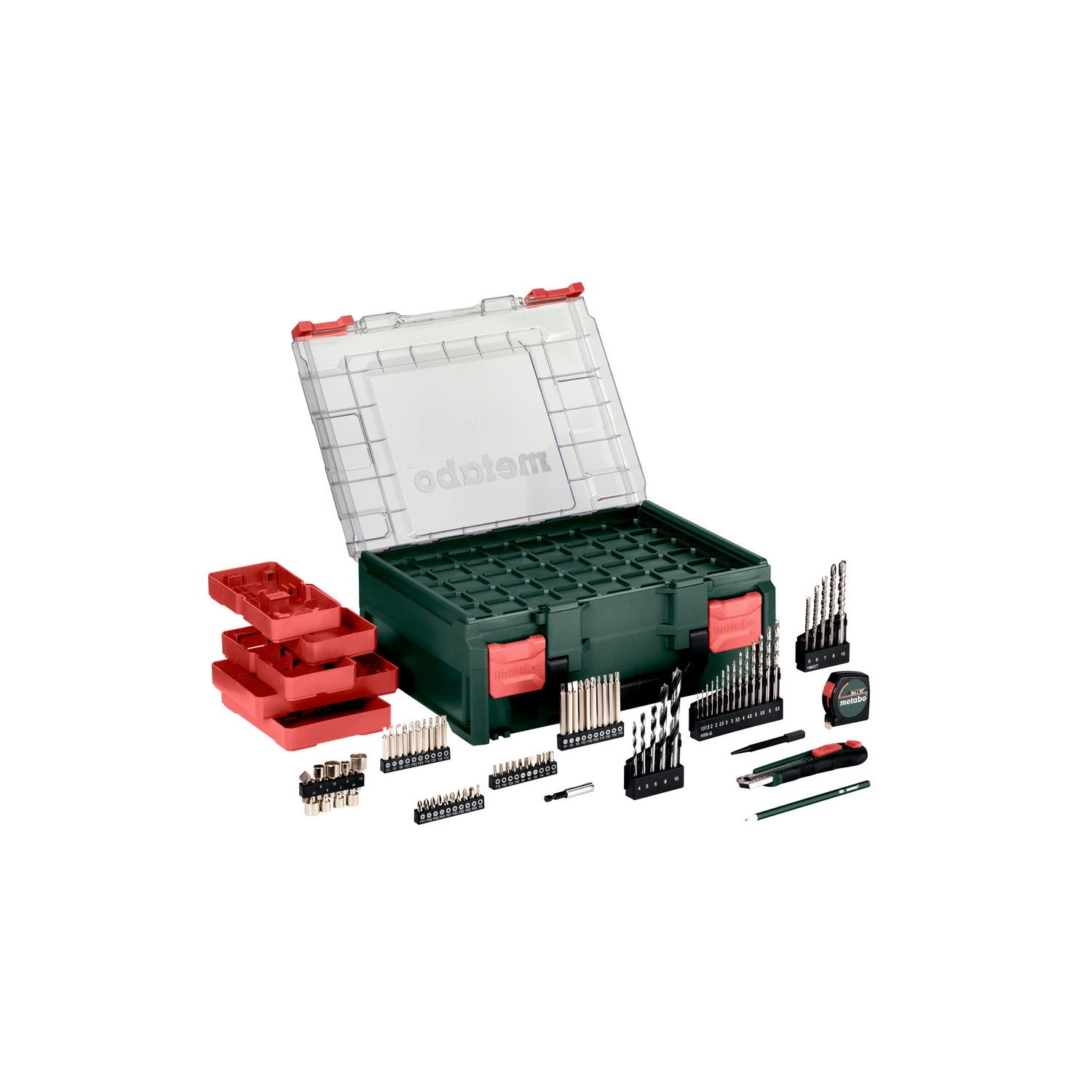 Metabo SB 18 L Atelier mobile 18V Li-ion perceuse-visseuse à percussion set (2x 2.0Ah batteries) dans une mallette incl. set d'accessoires 78 pièces-image