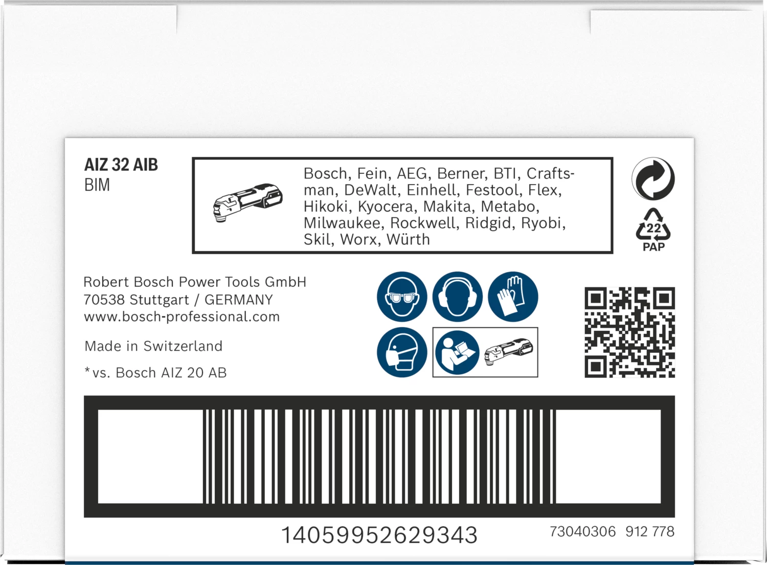 Bosch 2608669077 PRO / AIZ 32 AIB BIM invalzaagblad - 50 x 32mm - Metaal (1 st)-image