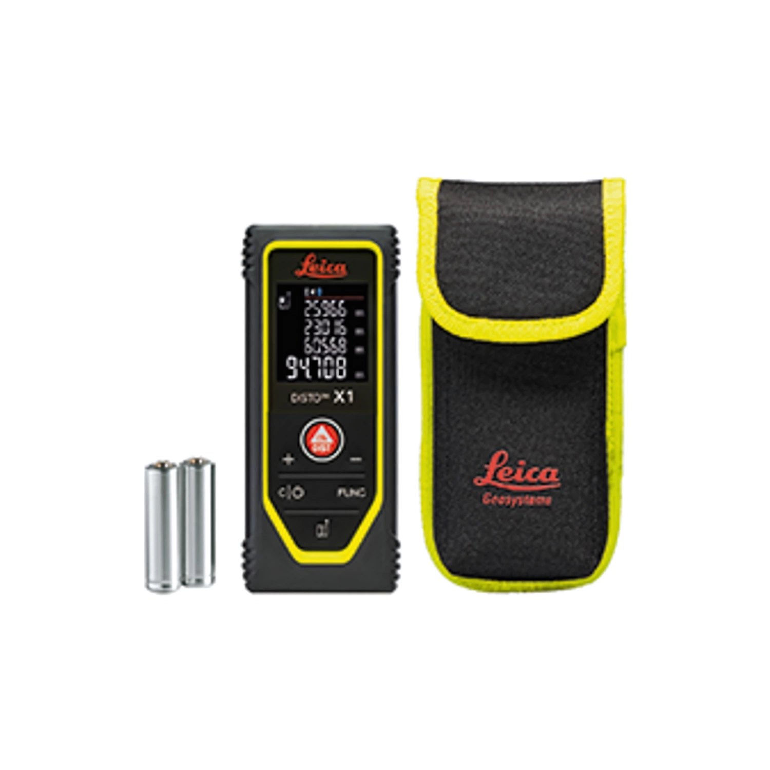 Leica X1-1 Afstandsmeter in tas - Bluetooth / NFC - rood - 100m - IP65-image