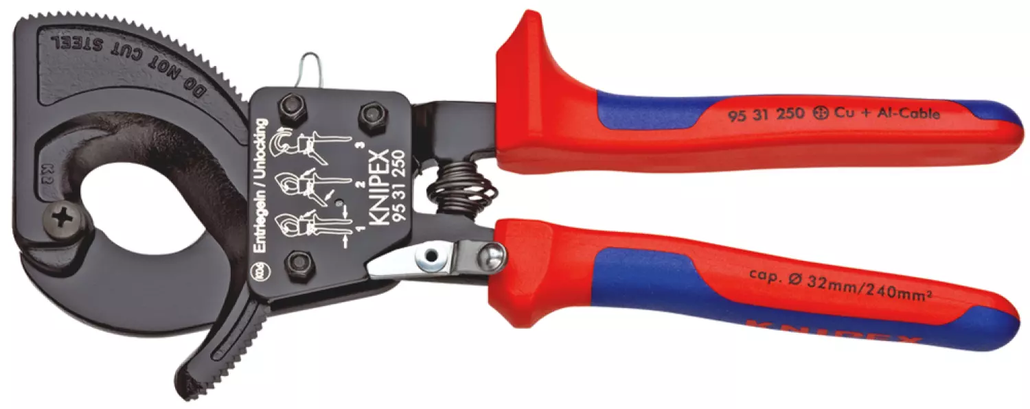 Knipex 9531250 Kabelschaar ratelprincipe - 250mm-image