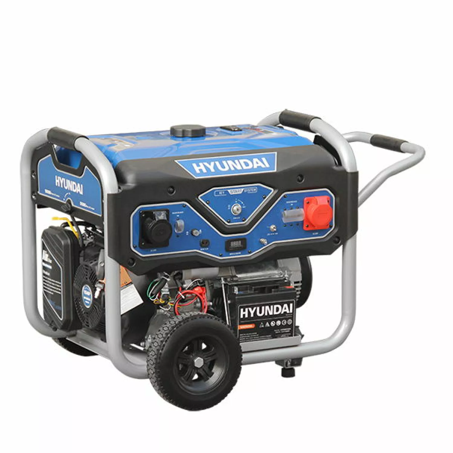 Hyundai 55054 Benzine generator met elektrische start - OHV Motor - 5500W - 3 Fase Full Power-image