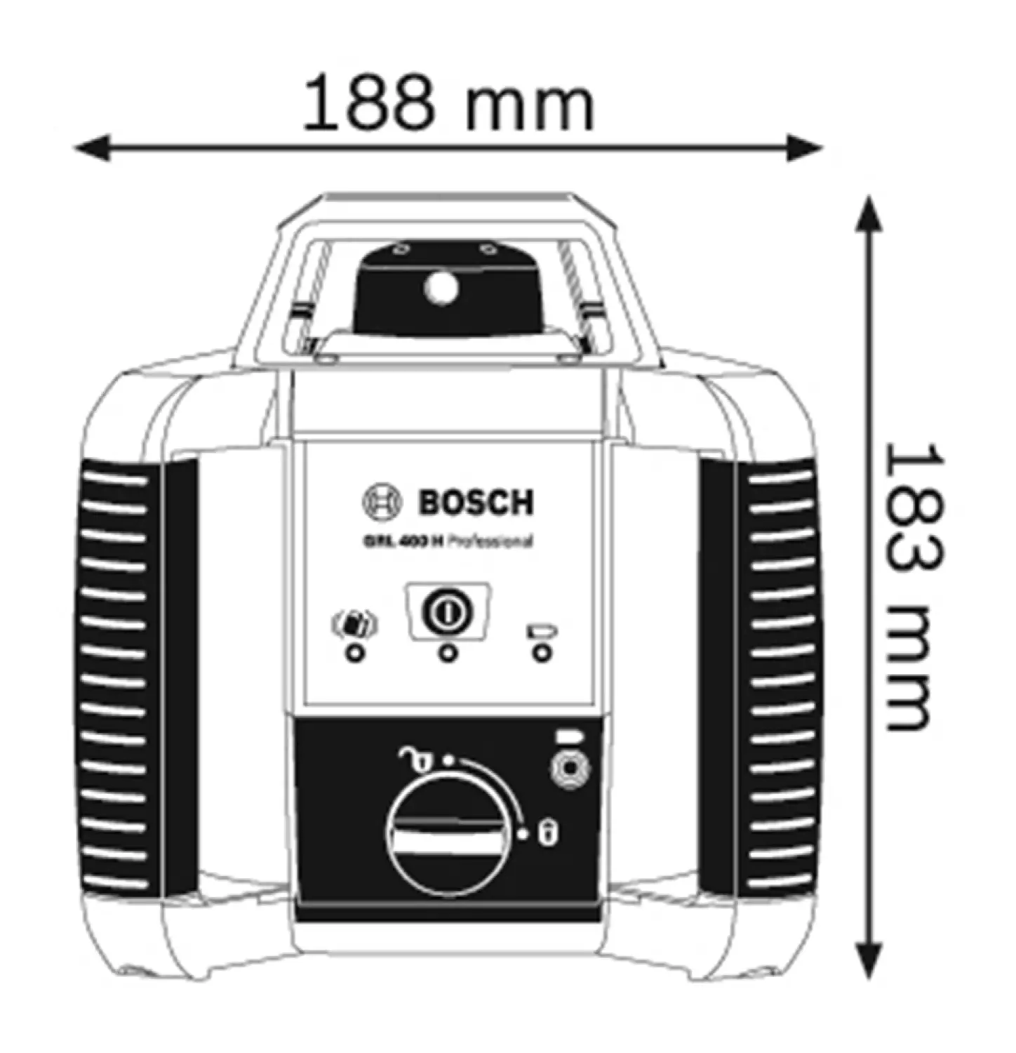 Bosch GRL 400 H rotatie laser + LR 1 ontvanger in koffer - 400m