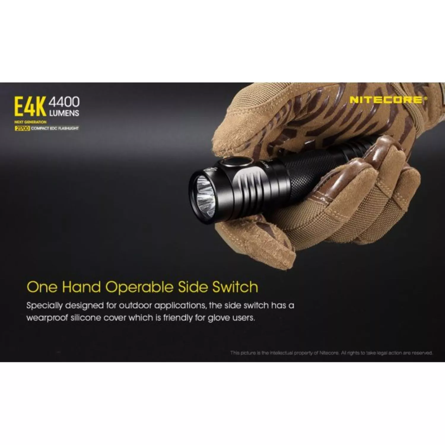 Nitecore E4K Flashlight - 4400Lm - Rechargeable-image