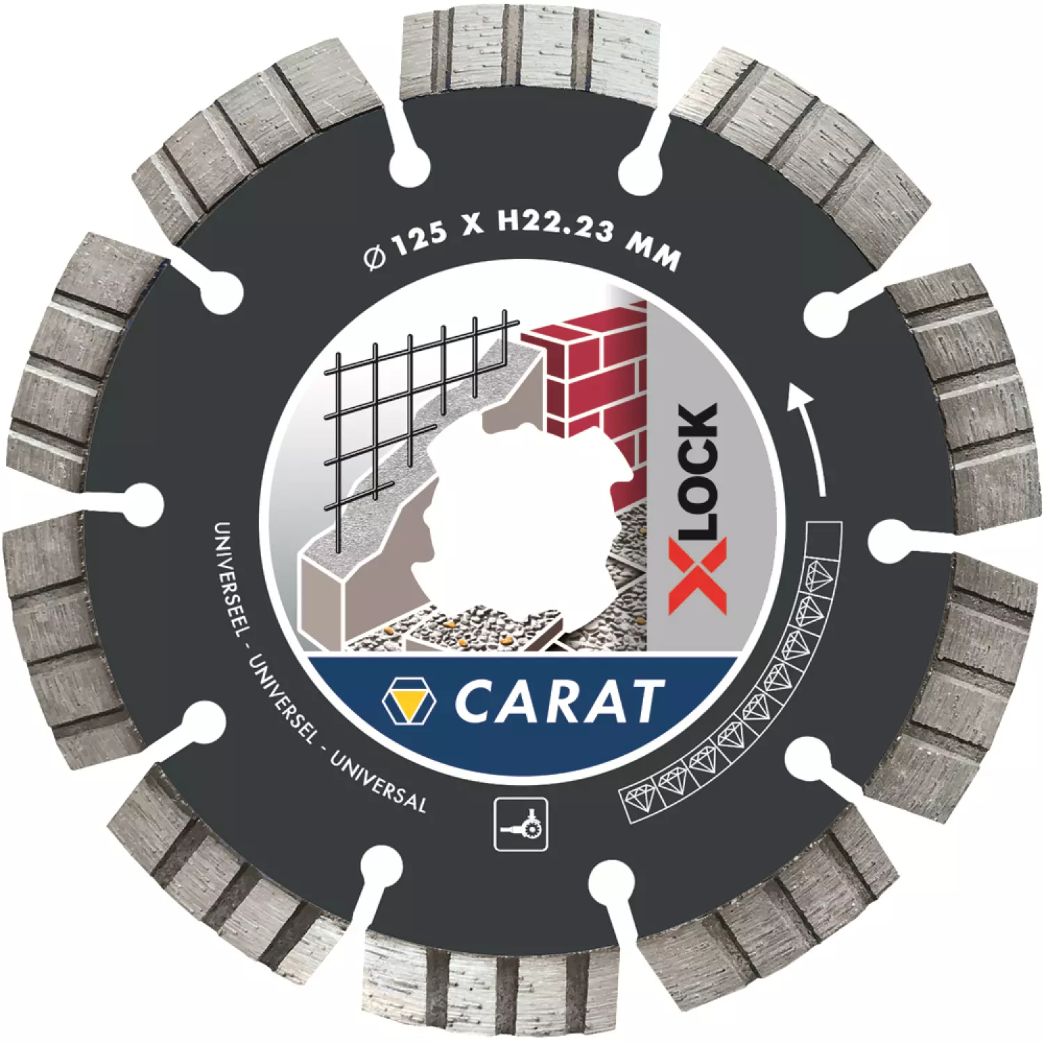 CARAT CUXLOCK125 Diamantzaag X-LOCK Universeel Ø125x22,23MM-image