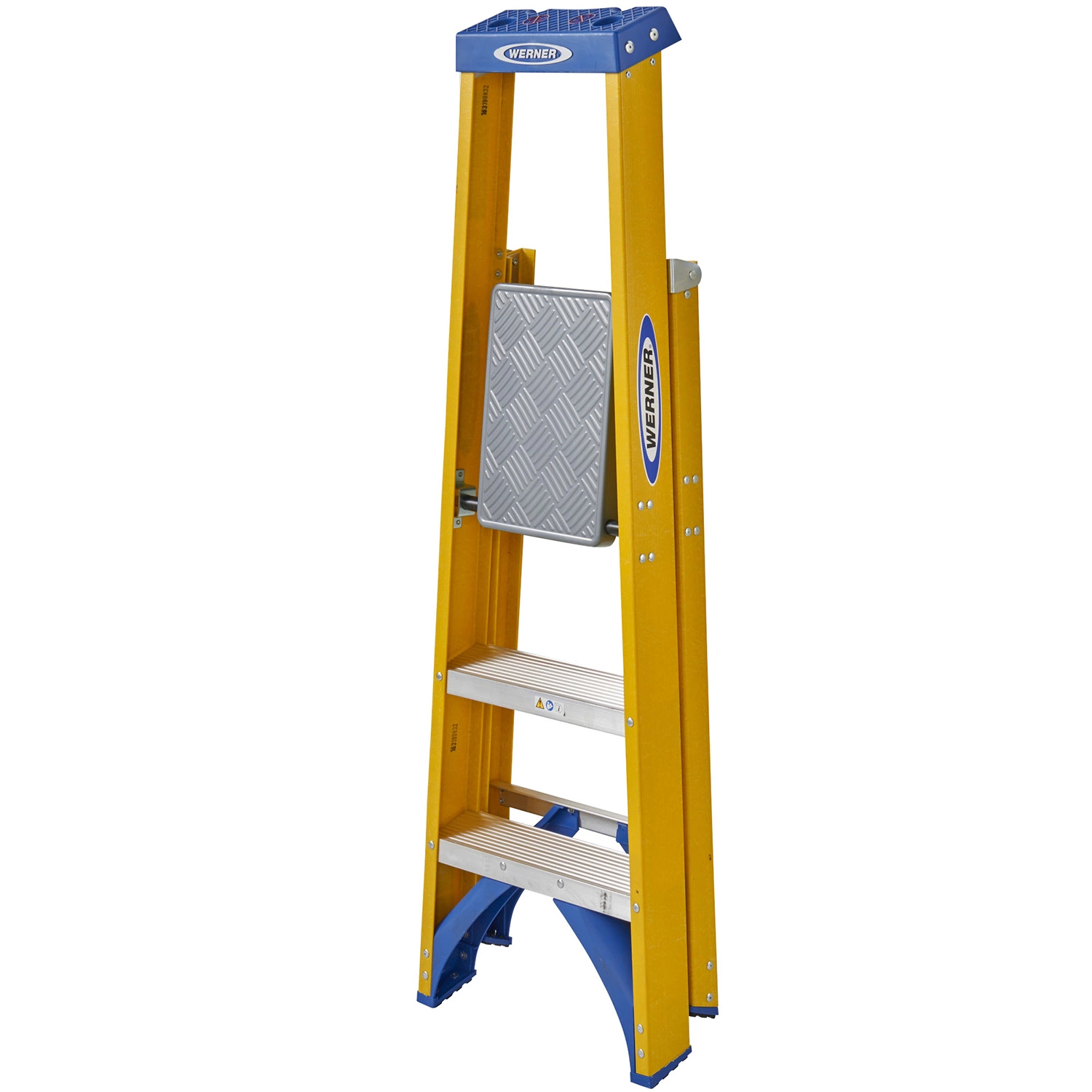 Little Jumbo 1277170318 Werner Plateforme Escabeau - Simple - Fibres de verre - 1 x 3 marches - max. hauteur de travail 2,5m