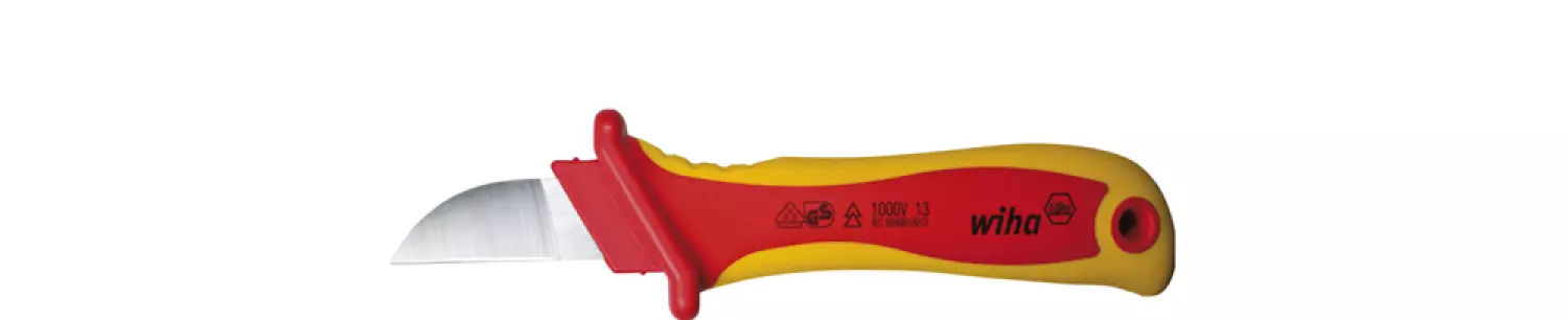 Wiha 38798 Couteau de dénudage Taillant droit - pour câble rond - 200 mm-image