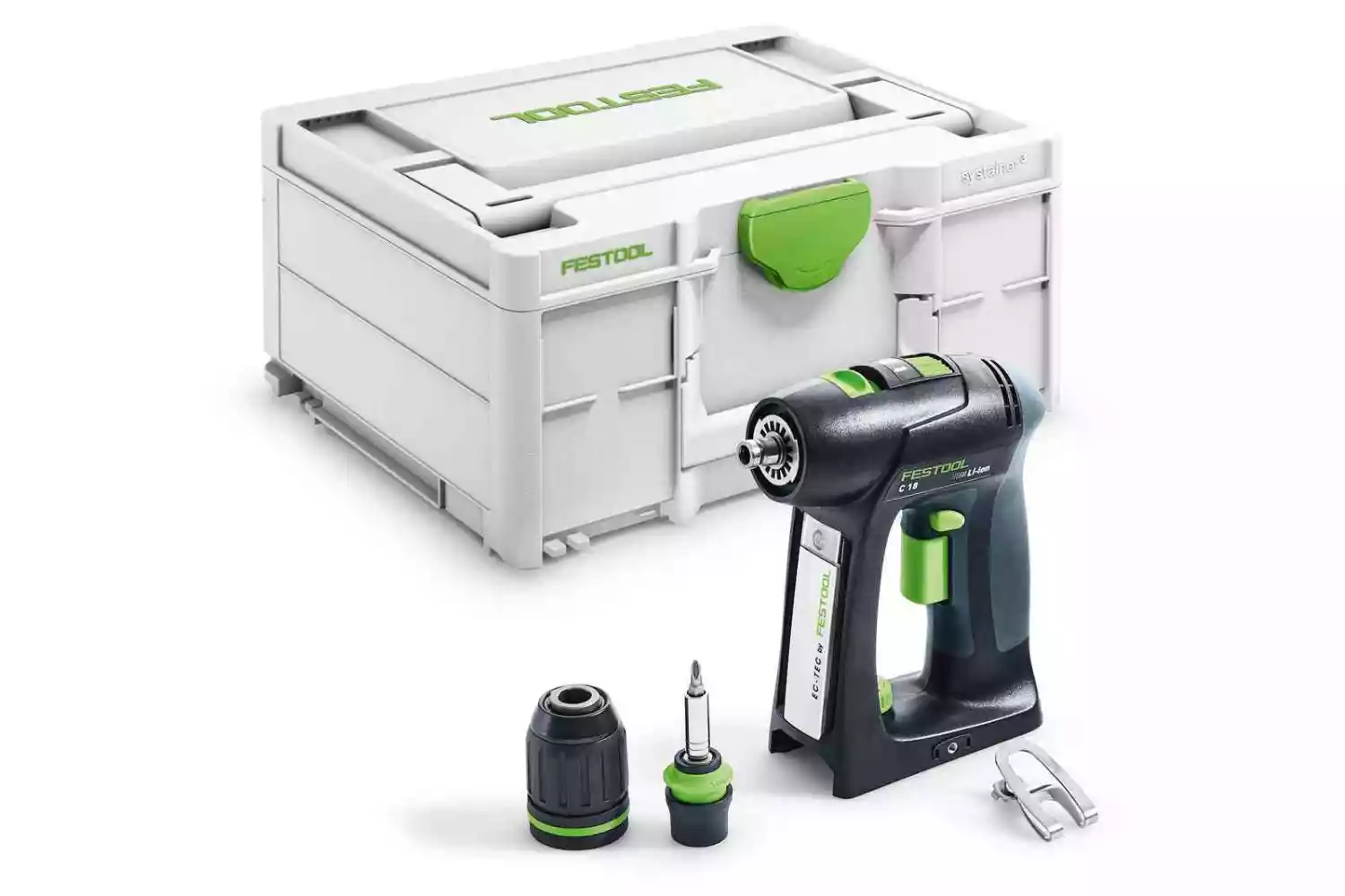 Festool C 18 LI BASIC 18V Li-Ion accu schroefboormachine body in systainer - 45Nm - 45mm - koolborstelloos-image