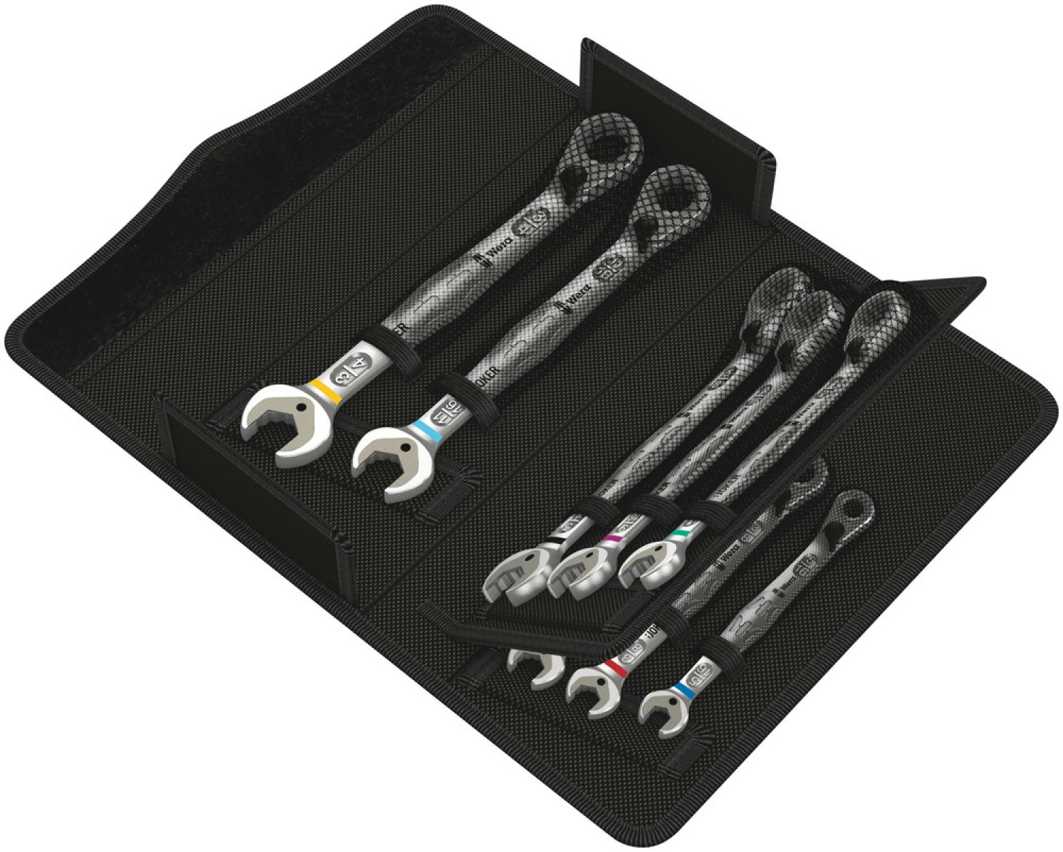 Wera 05020093001 8-delige 6001 Joker Switch 8 Imperial Set 1 Steek-ringratelsleutelset in etui - inch-image