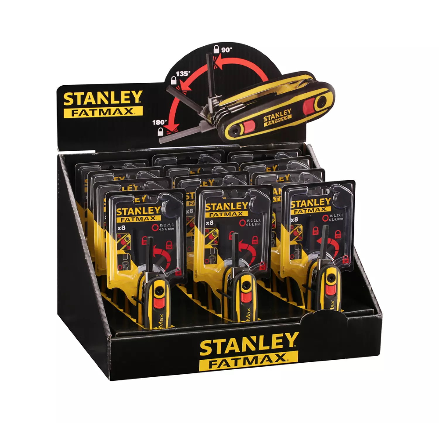 Stanley 0-97-552 8-delige Inbussleutelset - uitklapbaar model - 1,5-8mm-image