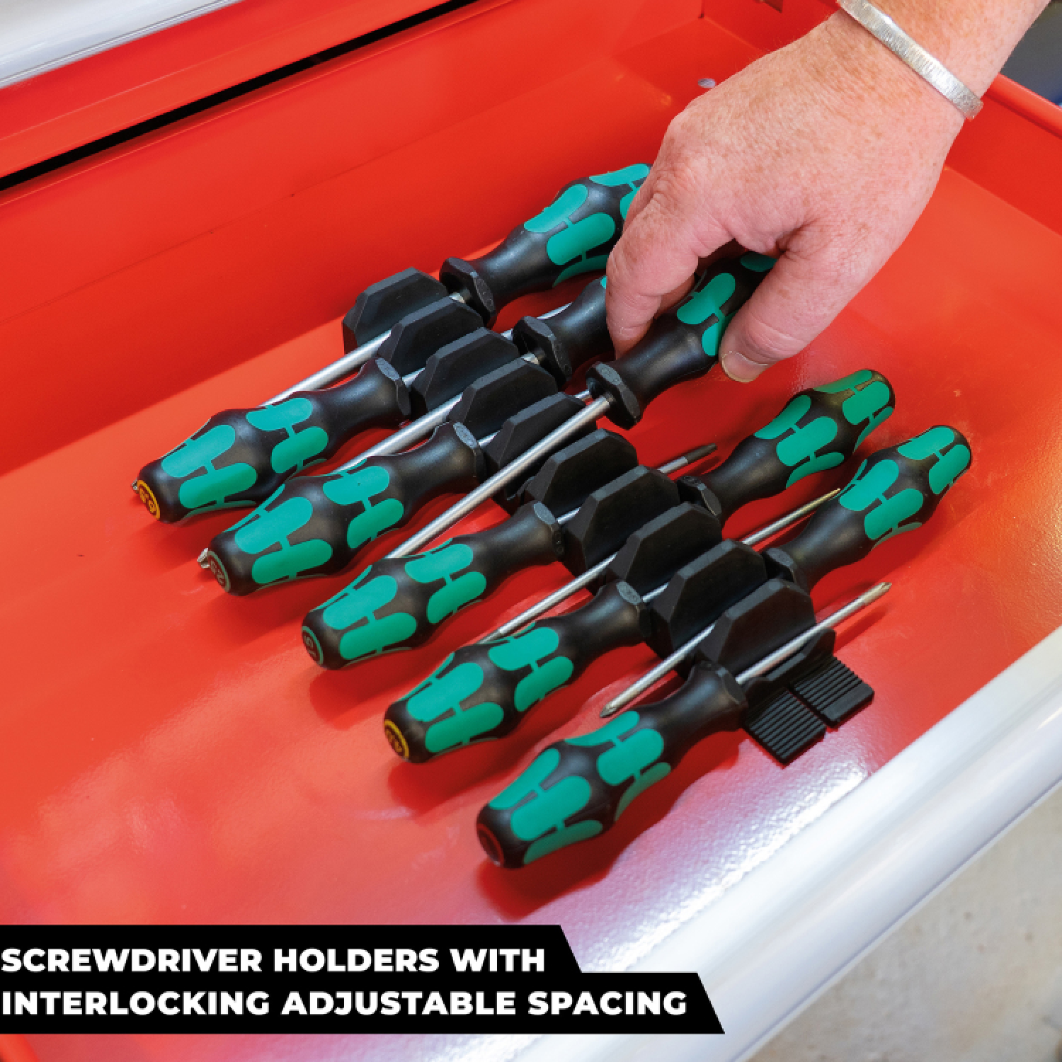 StealthMounts DHSP-SD-10 Drawer Hive Schroevendraaierhouder voor ladekast - zwart - 10 stuks-image