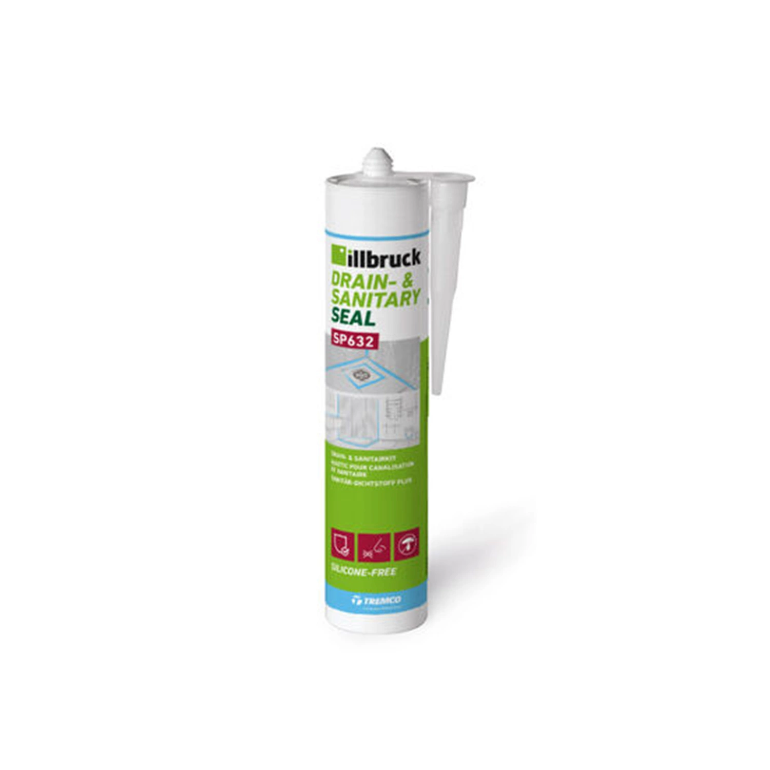 illbruck SP632 Drain & Sanitary seal - sanitaire kit - grijs - 310 ml