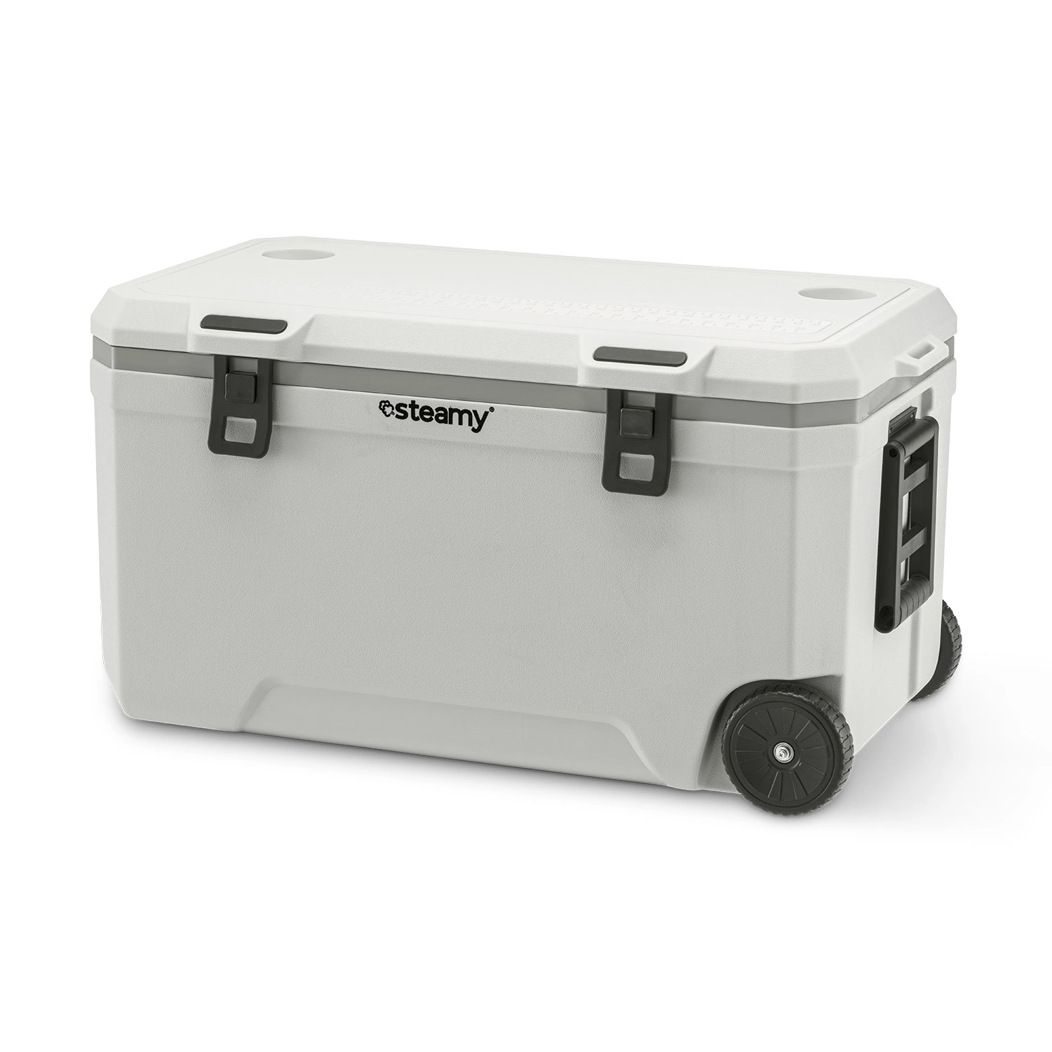 Steamy SCM120W Marine 120 Glacière à roulettes - 120 L - Blanc-image