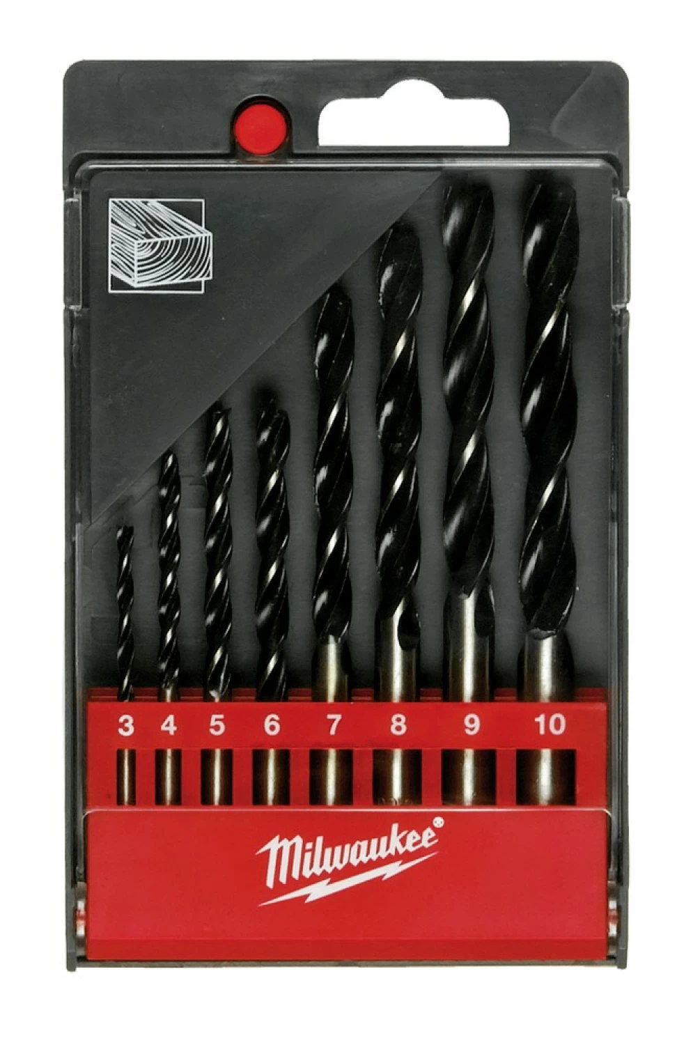 Milwaukee 4932352466 Set de forets à bois - dans coffret plastique (8 pièces)-image