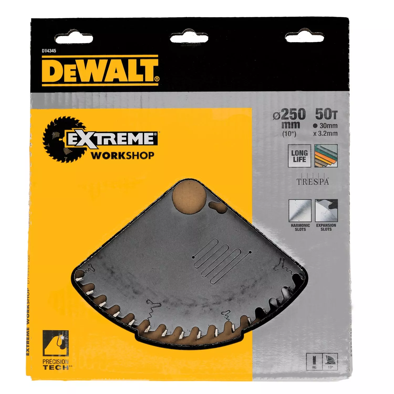 DeWALT DT4345 Lame de scie circulaire - Extreme - 250 x 30 – 50 dents - Bois / Stratifié-image