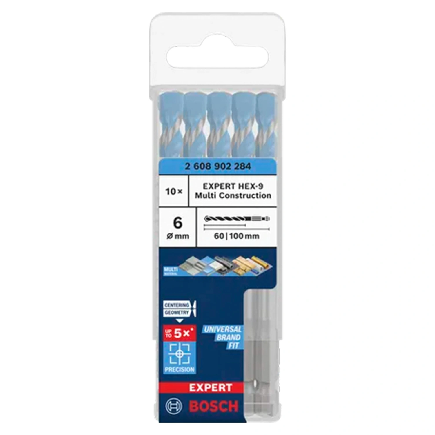 Bosch EXPERT 2608902284 HEX-9 Perceuse multi-usage pour le bâtiment - 6 x 100 x 60 - 10 pièces