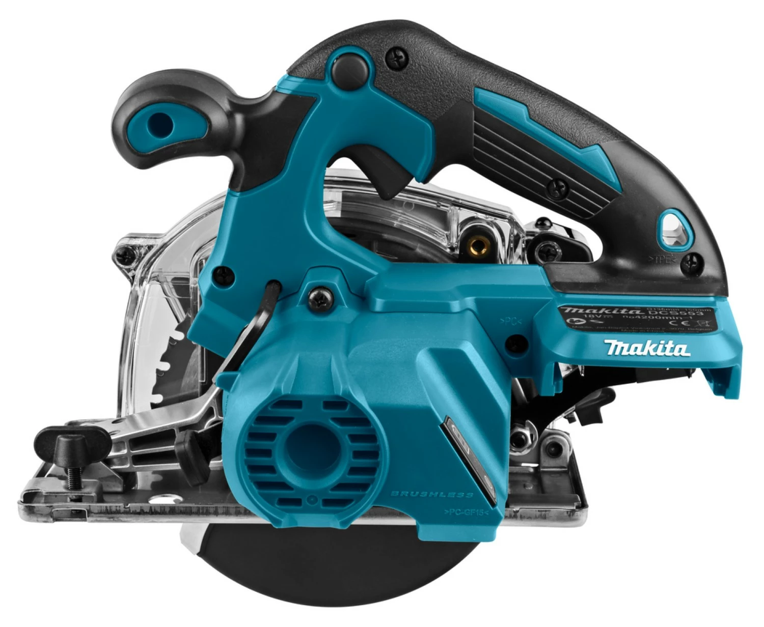 Makita DCS553RTJ 18V Li-Ion batterie scie circulaire à métaux (2x 5,0Ah batterie) dans Mbox - 150 mm - sans charbon-image